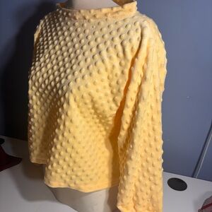 Yellow long sleeve bubble cropped top size Small/Medium